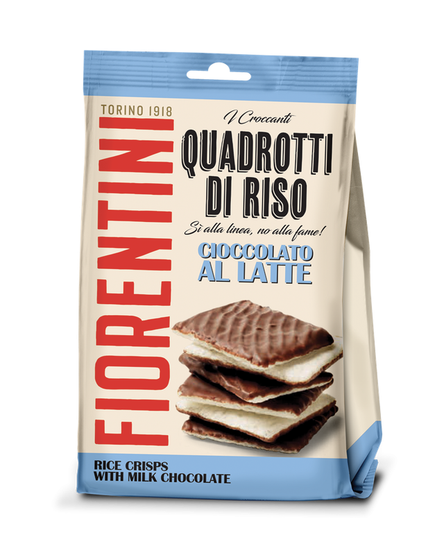 Quadrotti di RIso con Cioccolato al Latte - Fiorentini
