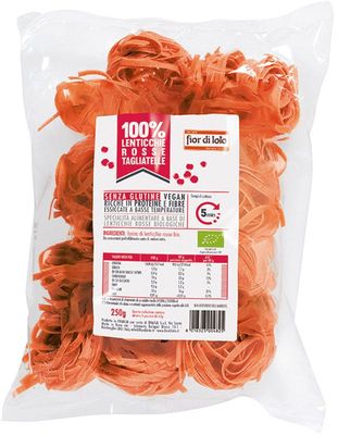 Tagliatelle 100% Lenticchie Rosse - Fior di Loto