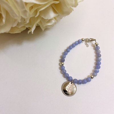 Bracelet de Julia calcédoine bleue