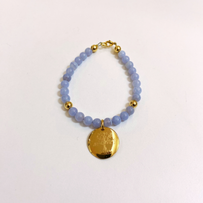 Bracelet de Julia calcédoine bleue