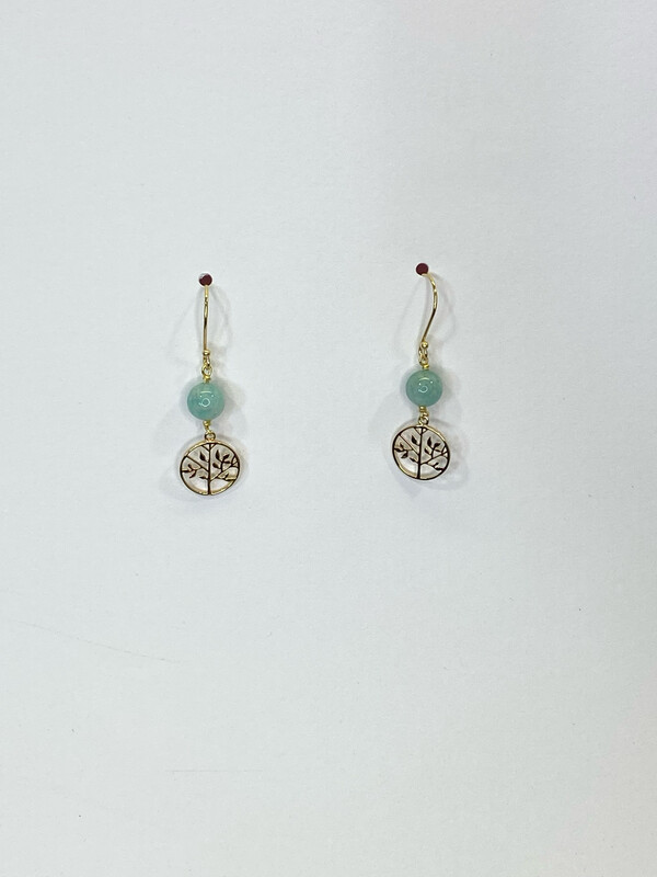 Boucles d’oreilles Harmonie  plaqué or & Amazonite