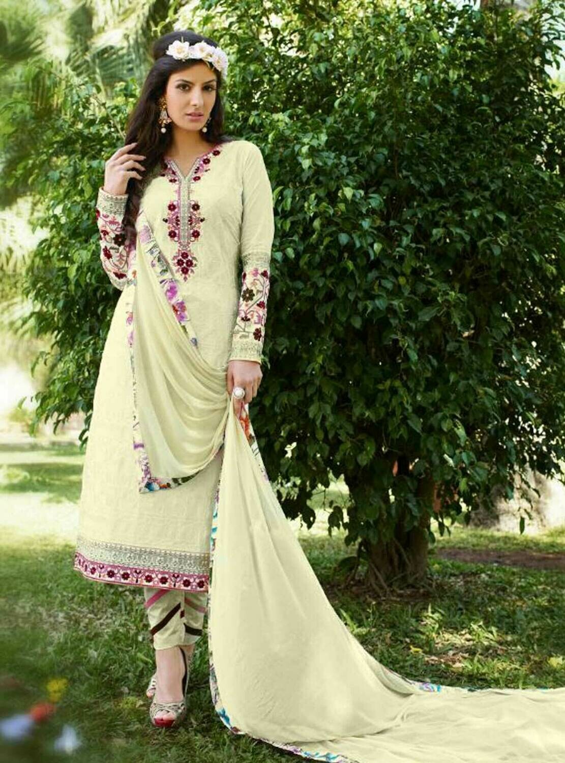 ORIGINAL INDIAN COTTON HEAVY EMBROIDERY DRESS