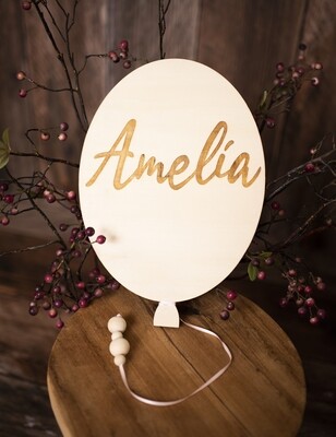 Personalisierter Luftballon aus Holz