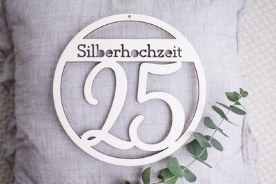 Silberhochzeit 25 - Holzschild - Traubogen - Bogen