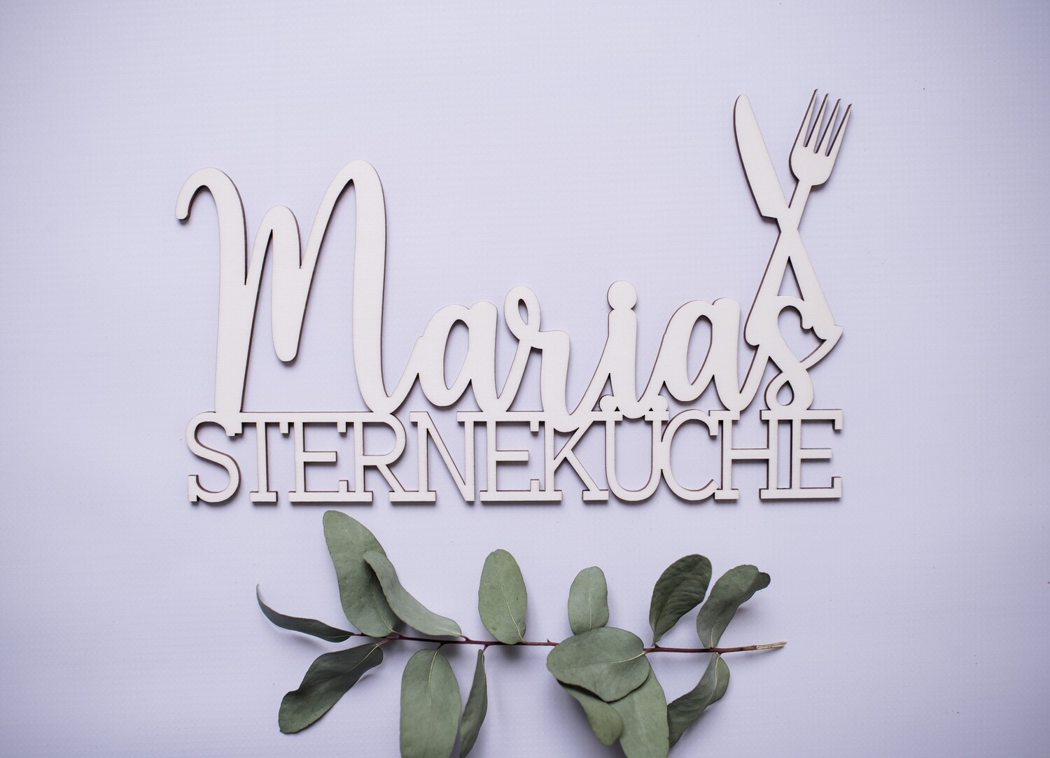 Personalisierter Schriftzug für den Koch / die Köchin - Sterneküche - Holzschild