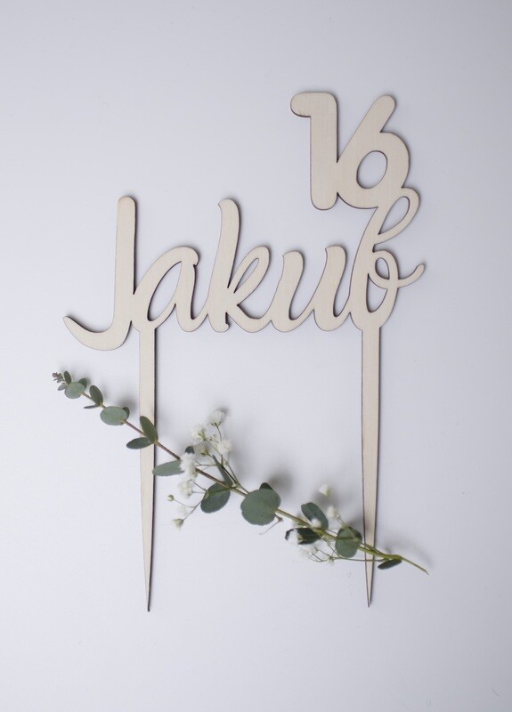 Caketopper mit Wunschname und Zahl