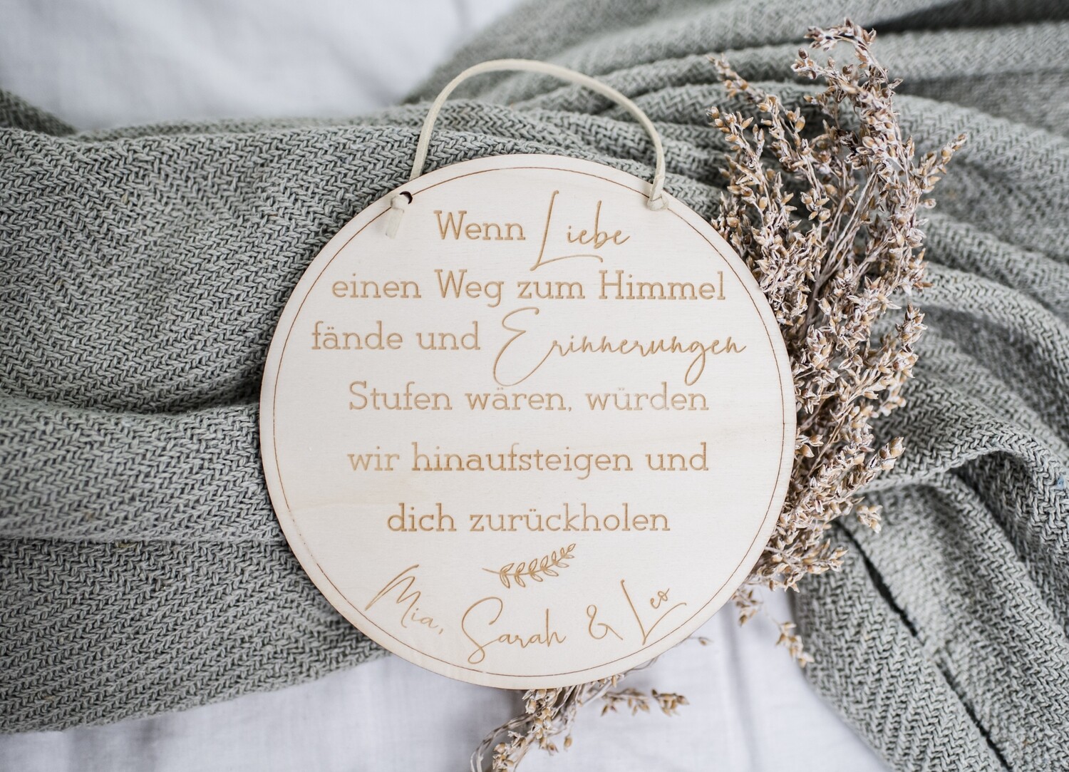 Personalisiertes Gedenkschild, Erinnerung an einen besonderen Menschen aus Holz mit Wunschname(-n) Hochzeit *Erinnerungen
