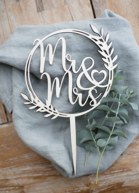 Caketopper Mr &amp; Mrs | Hochzeitstorte Personalisiert
