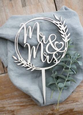 Caketopper Mr & Mrs | Hochzeitstorte Personalisiert