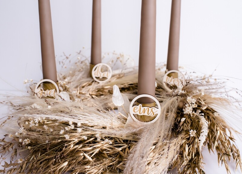 Adventsstecker - eins, zwei, drei, vier - 4er Set