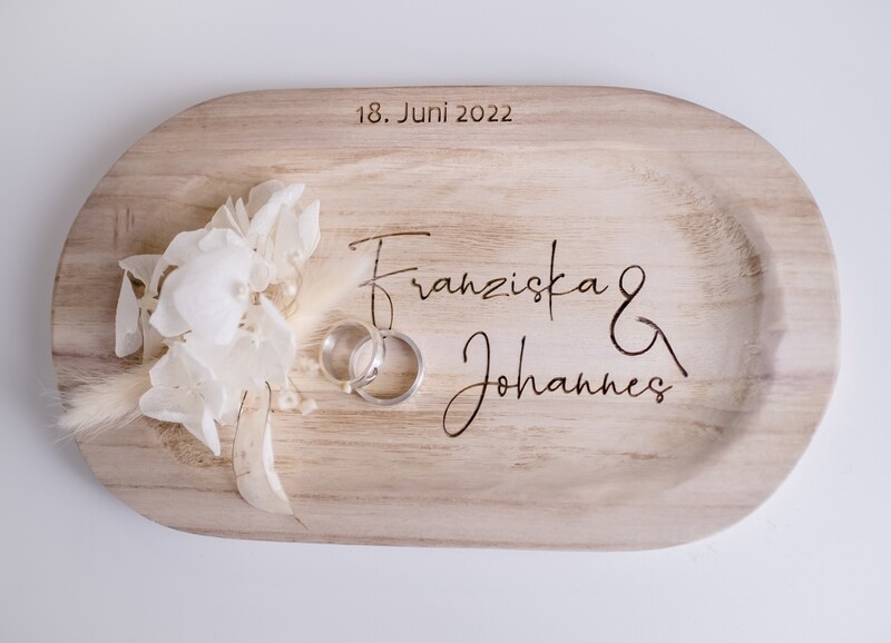 Personalisierte Ringschale / Ringkissen zur Hochzeit