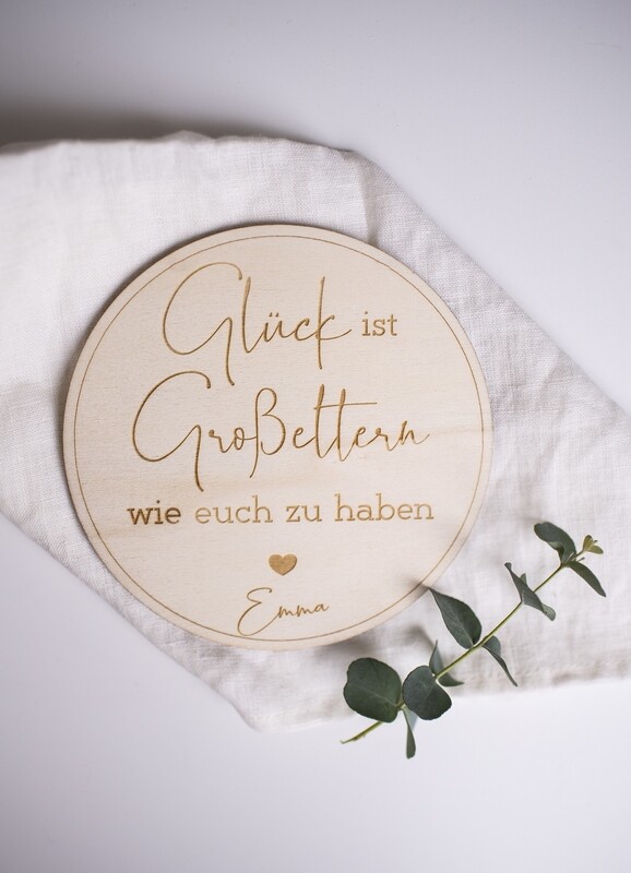 Personalisiertes Schild für die Großeltern