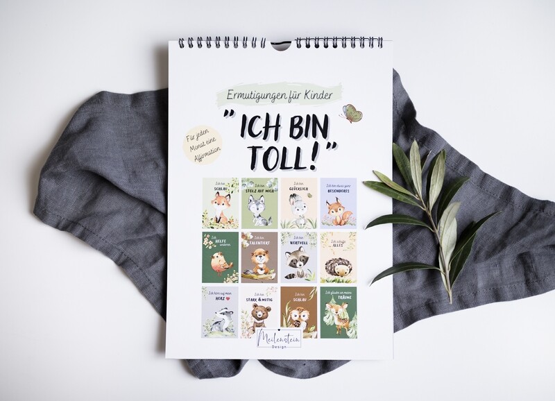 Affirmationen, Ermutigungen für Kinder als immerwährender Kalender