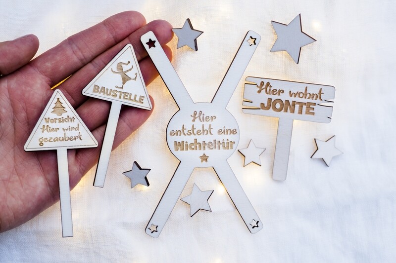 Mini Wichtel Baustelle Set (wiederverwendbar) - Zubehör für die Wichteltür
