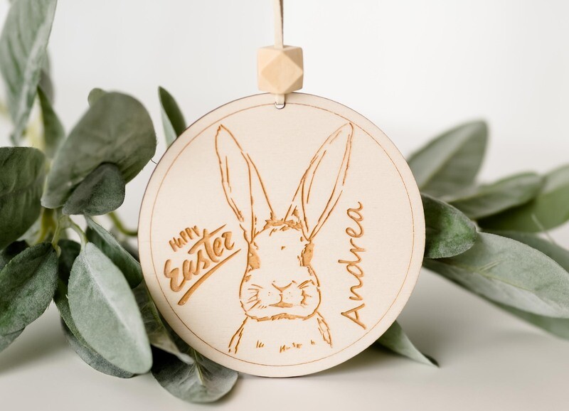 Personalisiertes Osterschild - Osterhase