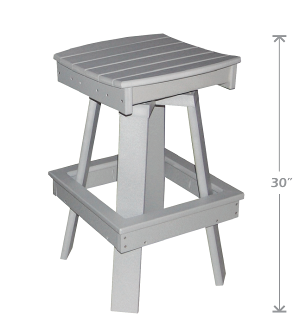 17&quot; Swivel Saddle Bar Chair