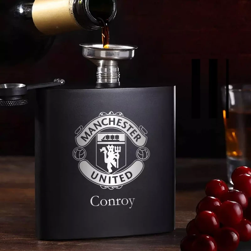 laser etched 6oz hip flask