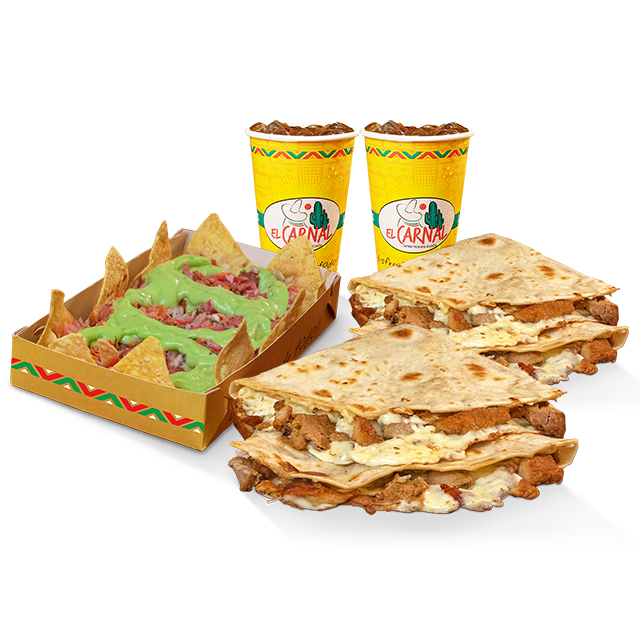 COMBO 2 GRINGAS Y NACHOS DESMENCHADOS