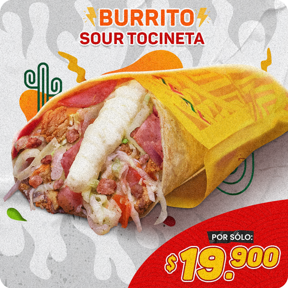 BURRITO SOUR TOCINETA