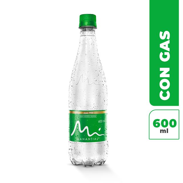 AGUA BOTELLA CON GAS 600ml