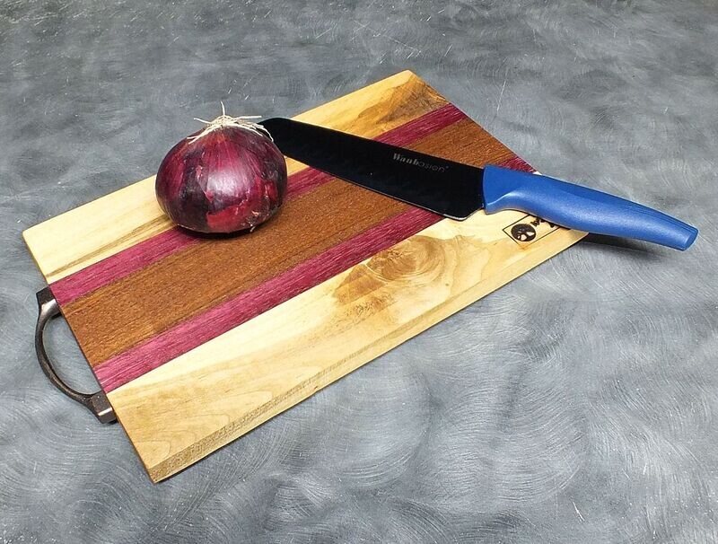 Cutting/Slicing Board, Butternut/Walnut, and Purpleheart