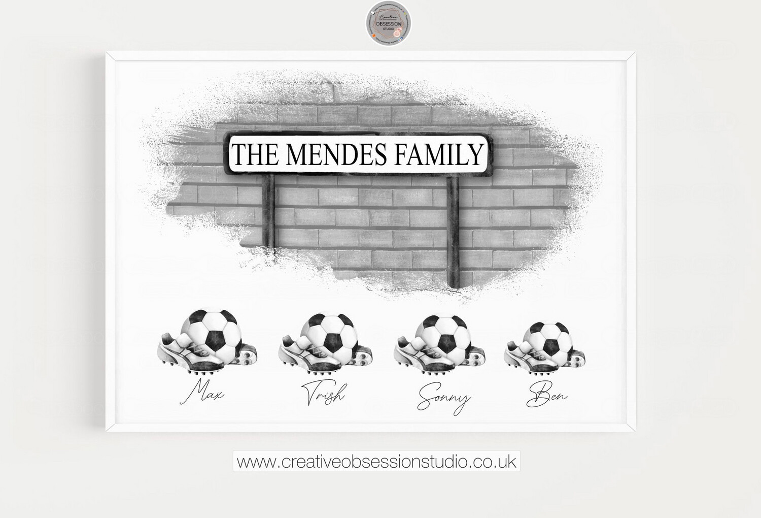 Details about   Personalised Father and Son Football Print Fathers Day Gift Dad Present 