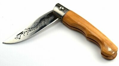 Cretan Pocketknife with Handle from olive wood