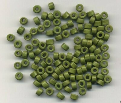 Made in Greece N201202-16 Ceramic Beads 6 X 4 mm Dark Olive Green 100 beads