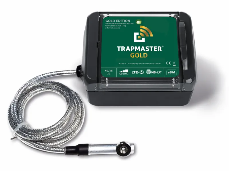 Fallenmelder TRAPMASTER Standard GOLD-Edition: 4G/5G Fallenmelder mit kostenfreiem Betrieb & 5 Jahren Garantie