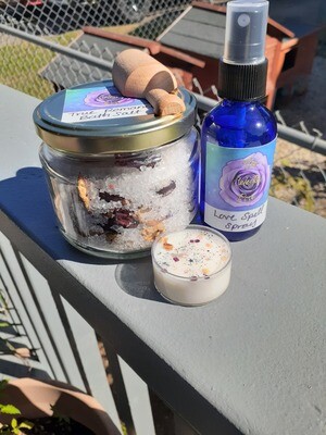 Venus Bundle with Love Spell Spray, Bath Salt and Tealight Candle