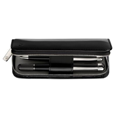 PELIKAN - Lederetui, schwarz, 2er mit Lasche PELIKAN - Lederetui, schwarz, 2er mit Lasche