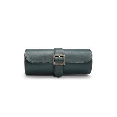 WOLF - BRITISH RACING GREEN TRIPLE WATCH ROLL WOLF - BRITISH RACING GREEN TRIPLE WATCH ROLL