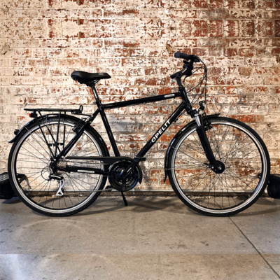 OPELIT Taunus, Herren Trekkingbike, glänzend schwarz, Größe 55 cm