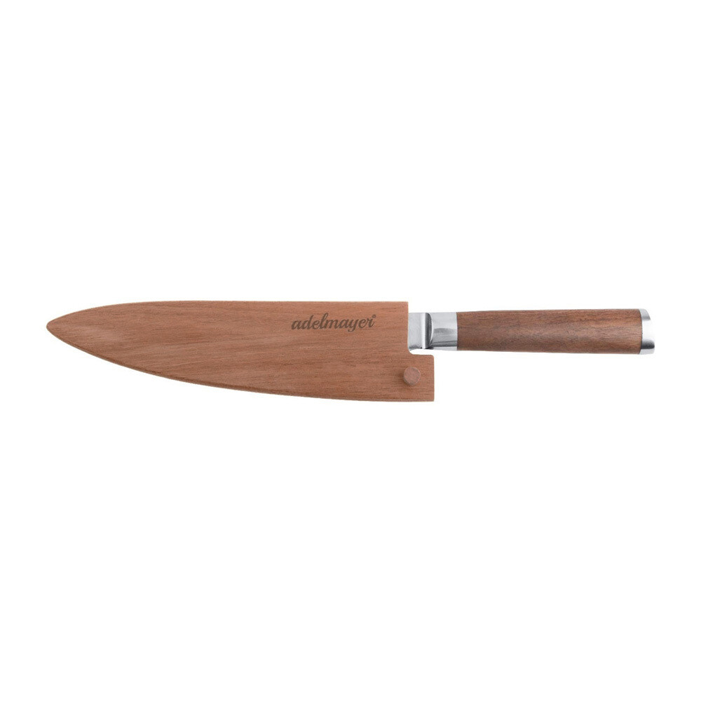 ADELMAYER - Damastmesser Küchenmesser 20 cm handgeschliffen und mit Walnussgriff