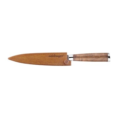 ADELMAYER - Damast Allzweckmesser 13 cm handgeschliffen und mit Walnussgriff
