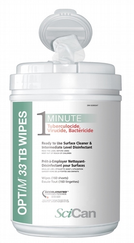 OPTIM 33TB Ready To Use Wipes (12/case)  X 160 per roll
