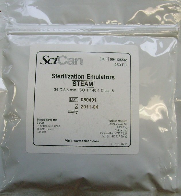 Class 6 Chemical Indicators (Sterilization Emulators) [Bag of 250]