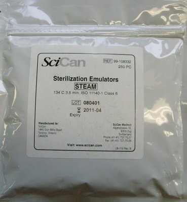 Class 6 Chemical Indicators (Sterilization Emulators) [Bag of 250]