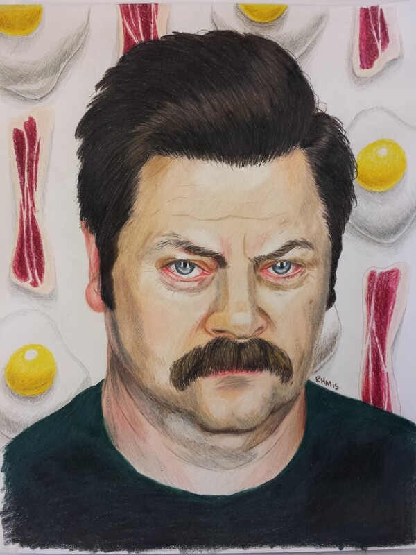 Ron Swanson Drawing