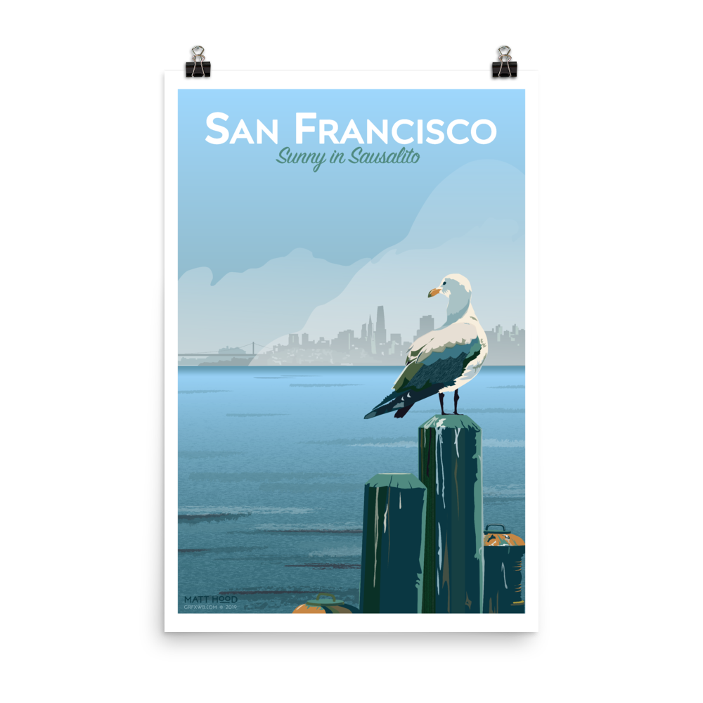 Sunny in Sausalito Poster