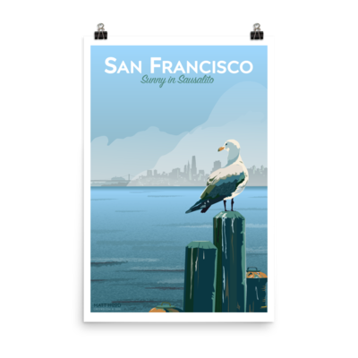 Sunny in Sausalito Poster