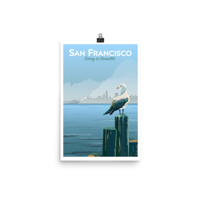 Sunny in Sausalito Poster