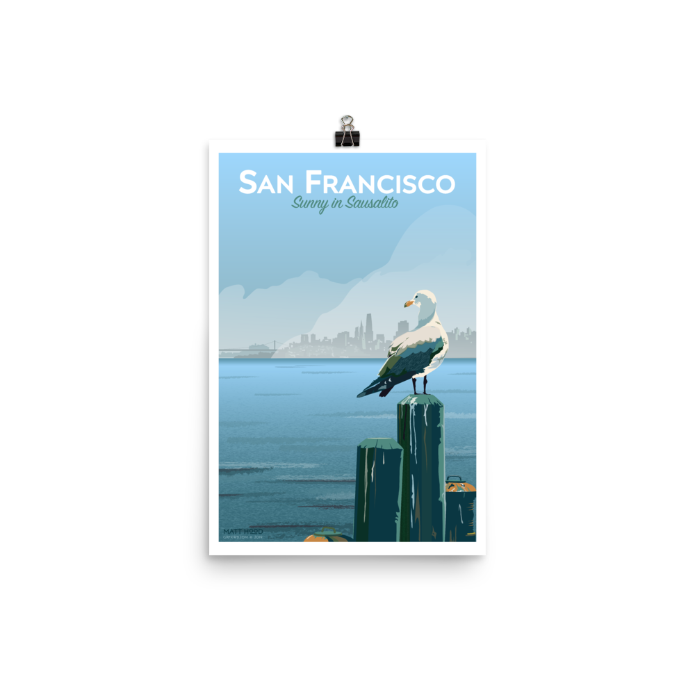 Sunny in Sausalito Poster