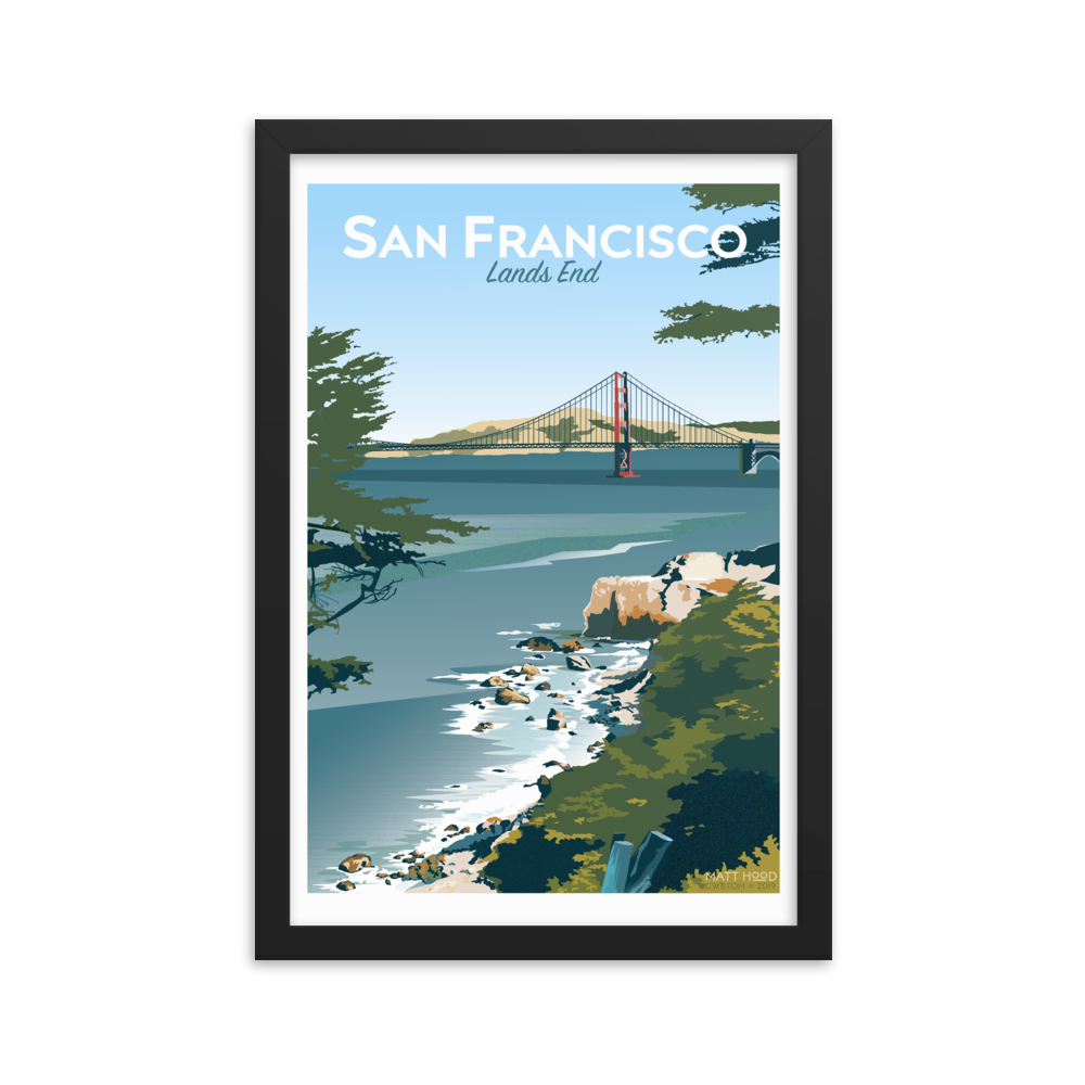Framed Lands End Poster