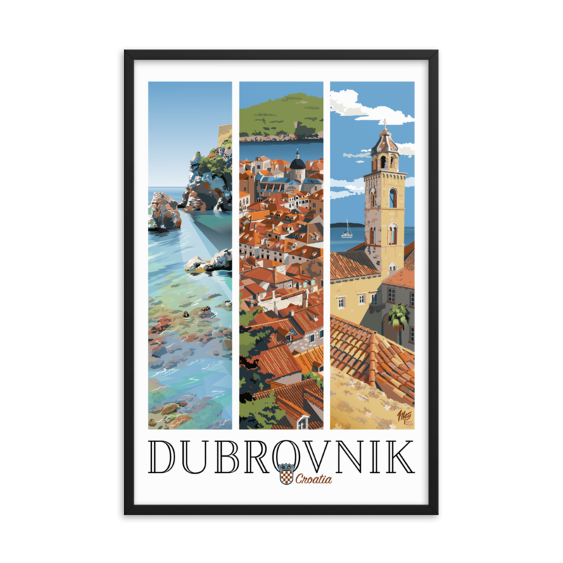 Framed Dubrovnik Poster