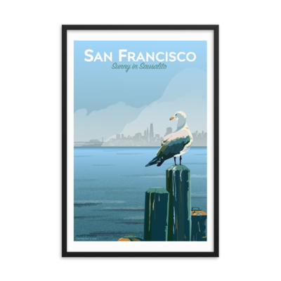 Framed Sausalito Poster
