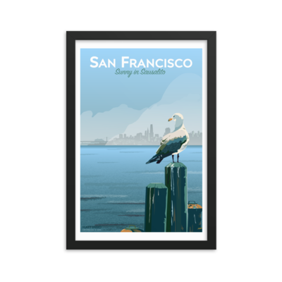Framed Sausalito Poster