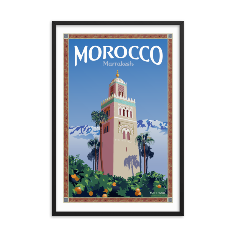 Framed Marrakesh Poster