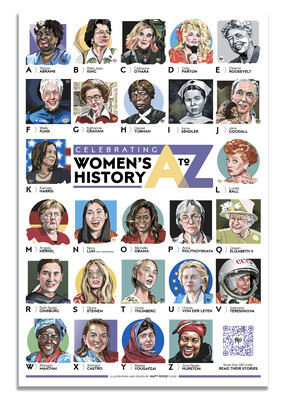 Women&#39;s History A to Z (24&quot; x 36&quot;)