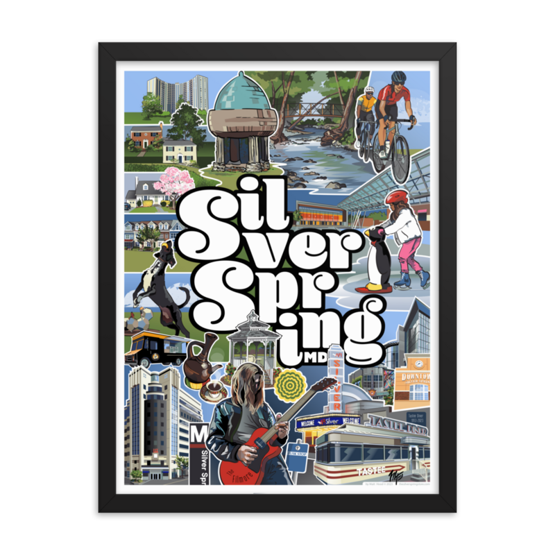 Framed Silver Spring Poster (18